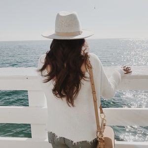 Fate White Distressed V-Neck Sweater